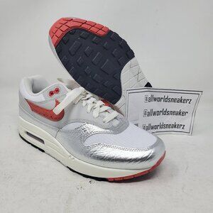 Nike Air Max 1 PRM Premium Hot Sauce Chile Red Pepper White Silver HF7746-100 8